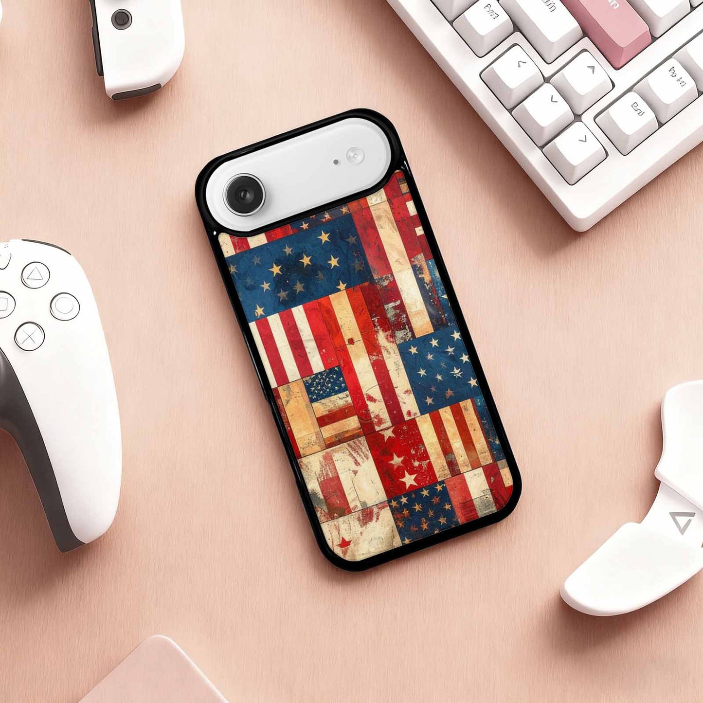 iPhone 17 Air Case — Small American Flag Stars And Galaxy, Customized Protective Case