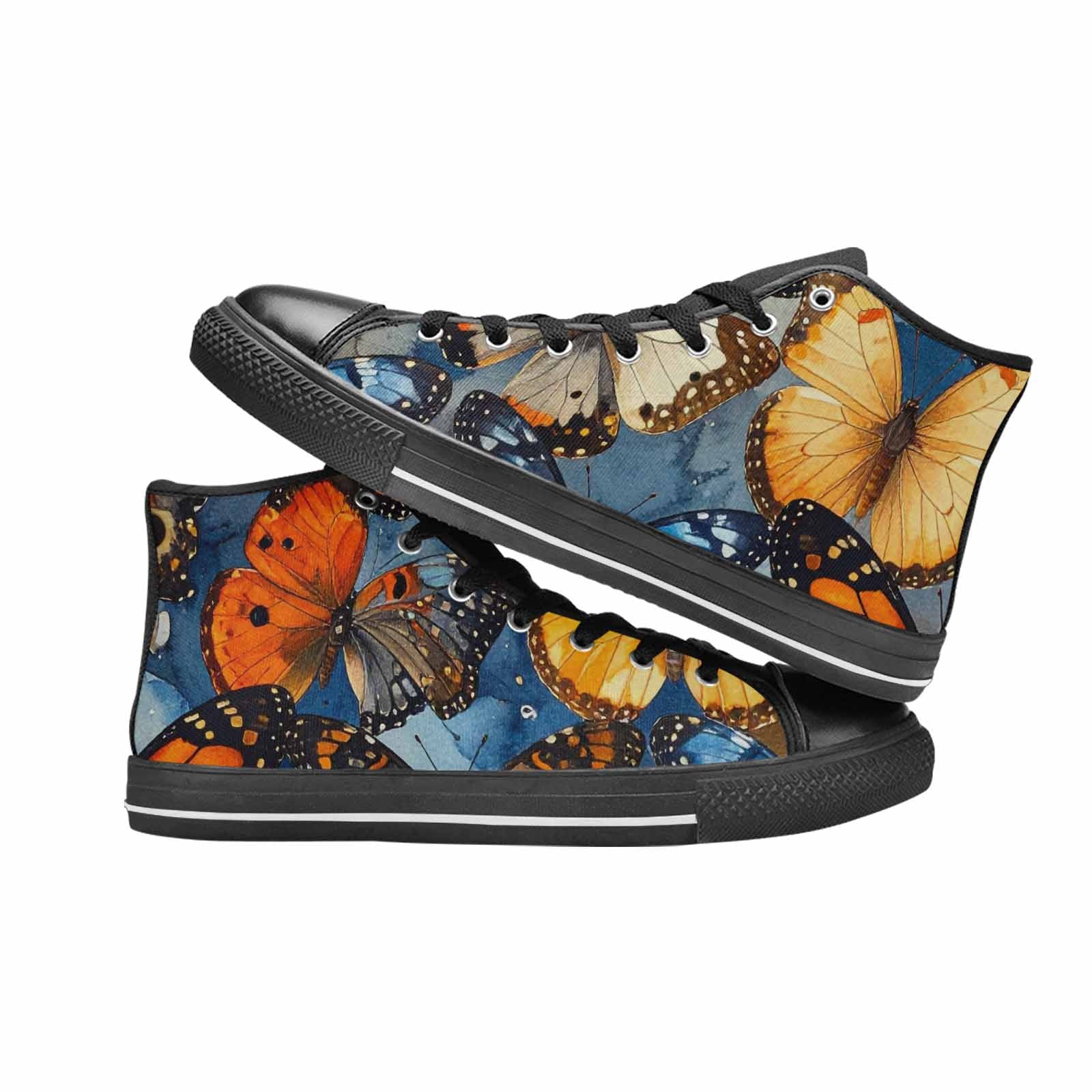 MEN'S Butterfly Wing High Top Canvas Vivid Sneakers
