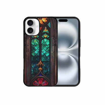 iPhone 16 Plus Case — Stained Glass Cathedral Custom, Custom Phone Case