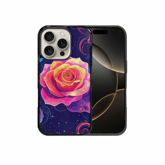 iPhone 16 Pro Case — Rose Galaxy Art Seamless Pattern Vibrant, Custom Phone Case