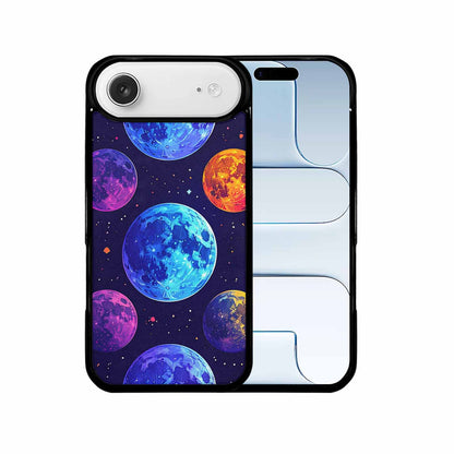 iPhone 17 Air Case — Neon Winter Moon Seamless Cartoon Cute, Custom Art Phone Cover