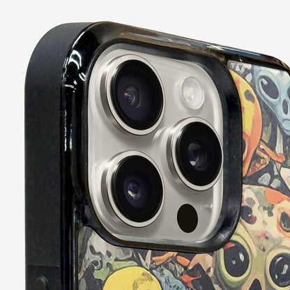 iPhone 16 Pro Max Case — Aliens Camo Aliens Pattern Hundreds Of, Custom Art Phone Cover