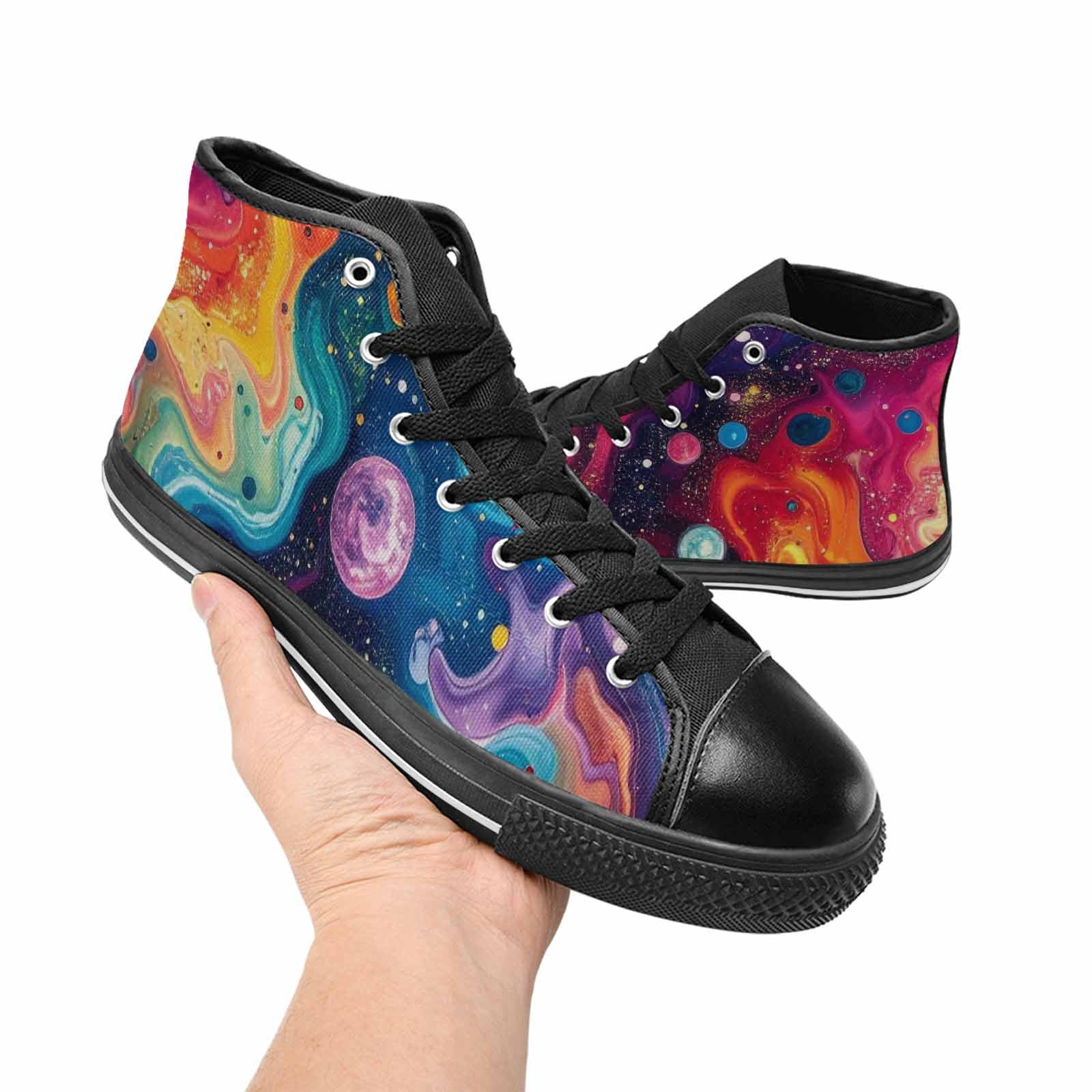 MEN'S Galaxy Art - High Top Canvas Vivid Shoes