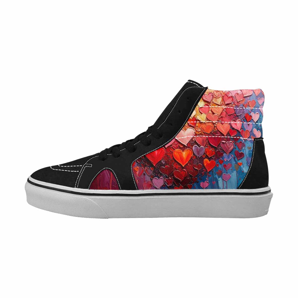 MEN'S Heart Burst High Top Canvas Vibrant Chaos Sneakers