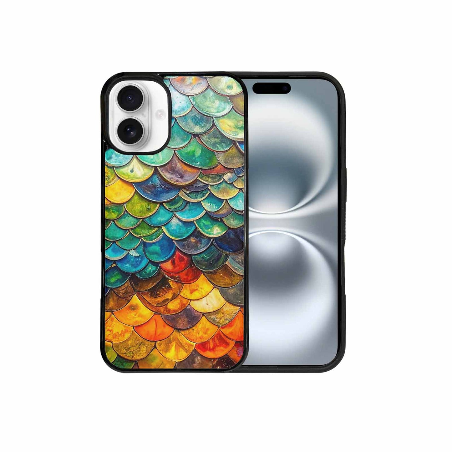iPhone 16 Plus Case — Reptile Scale Full Color Vibrant Reptile, Custom Designed Case Cover