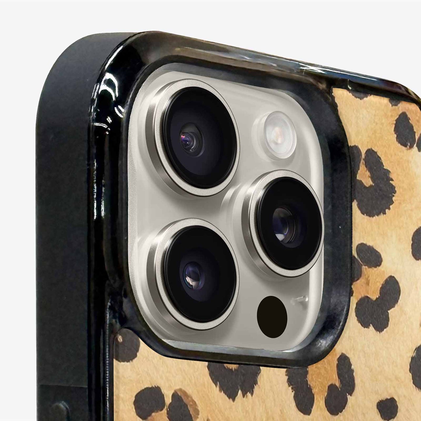 iPhone 15 Pro Max Case — Cheetah Print Sandy Tan Base With, Custom Printed Phone Case