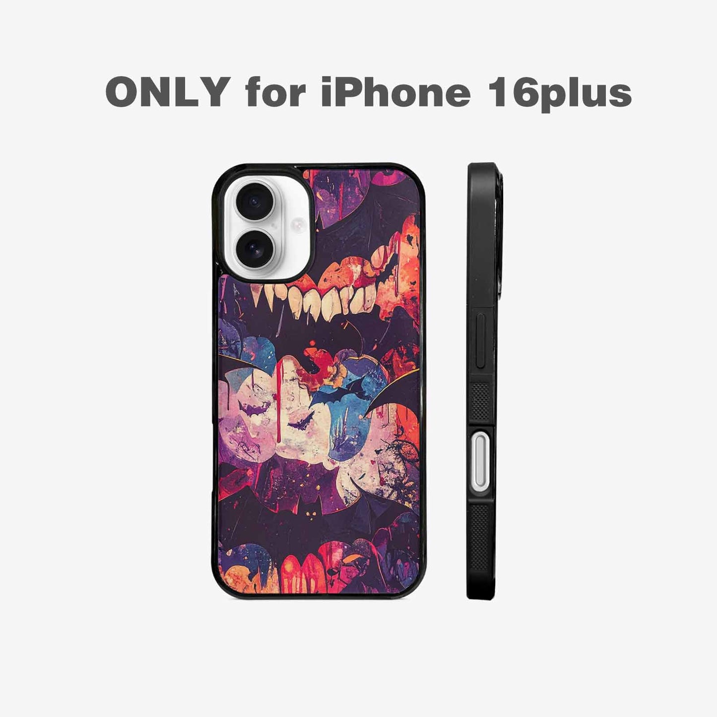 iPhone 16 Plus Case — Vampire Fangs Bats Vampire Fangs And, Custom Printed Phone Case