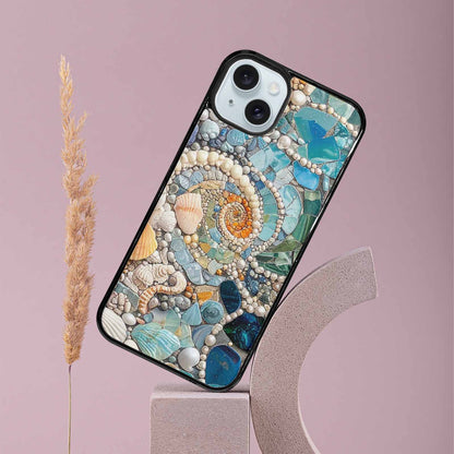 iPhone 15 Plus Case — Seashell Collage Seashell Collage Pattern Hundreds, Unique Phone Case Design
