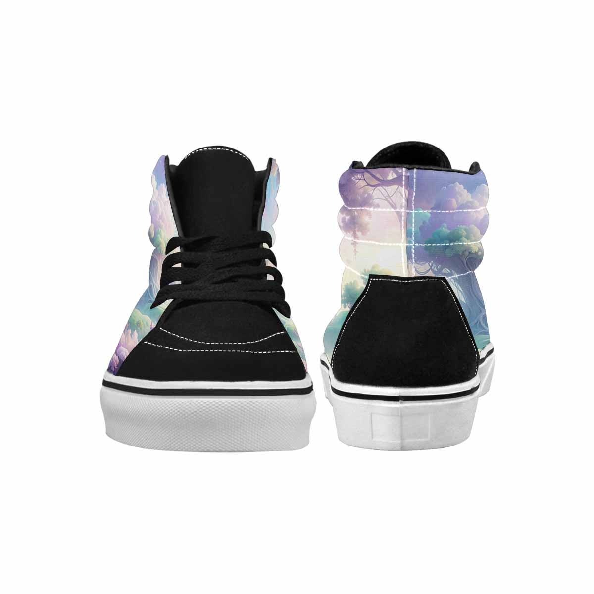 MEN'S Surrealist Dreamscape High Top Canvas Aesthetic Custom Sneakers