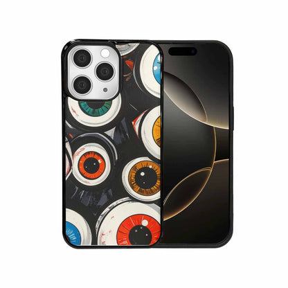 iPhone 15 Pro Max Case — Googly Cartoon Eyeballs, Custom Print Case Cover