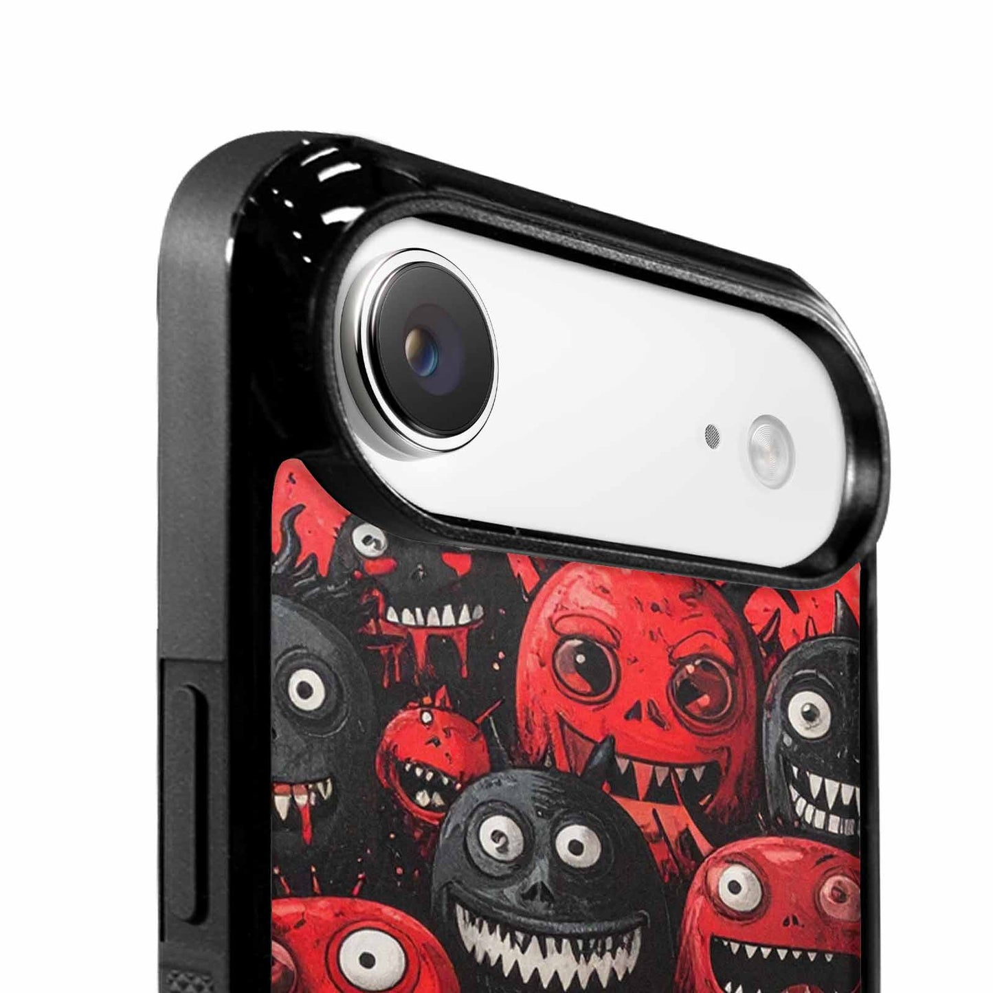 iPhone 17 Air Case — Black Red Ink Monsters General Cartoon, Custom Art Phone Cover