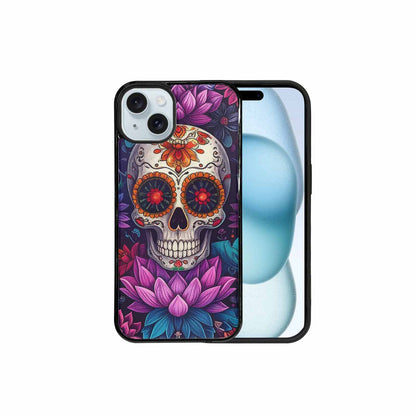 iPhone 15 Plus Case — Lotus Many Hundreds Of Skulls Art, Custom Printed Phone Case