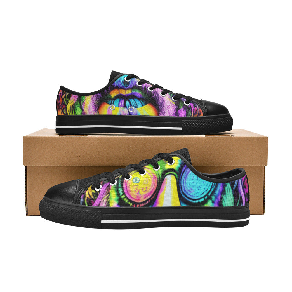 MEN'S Cc Canvas Classic Tie Canvas Vibrant Chaos Custom Shoes