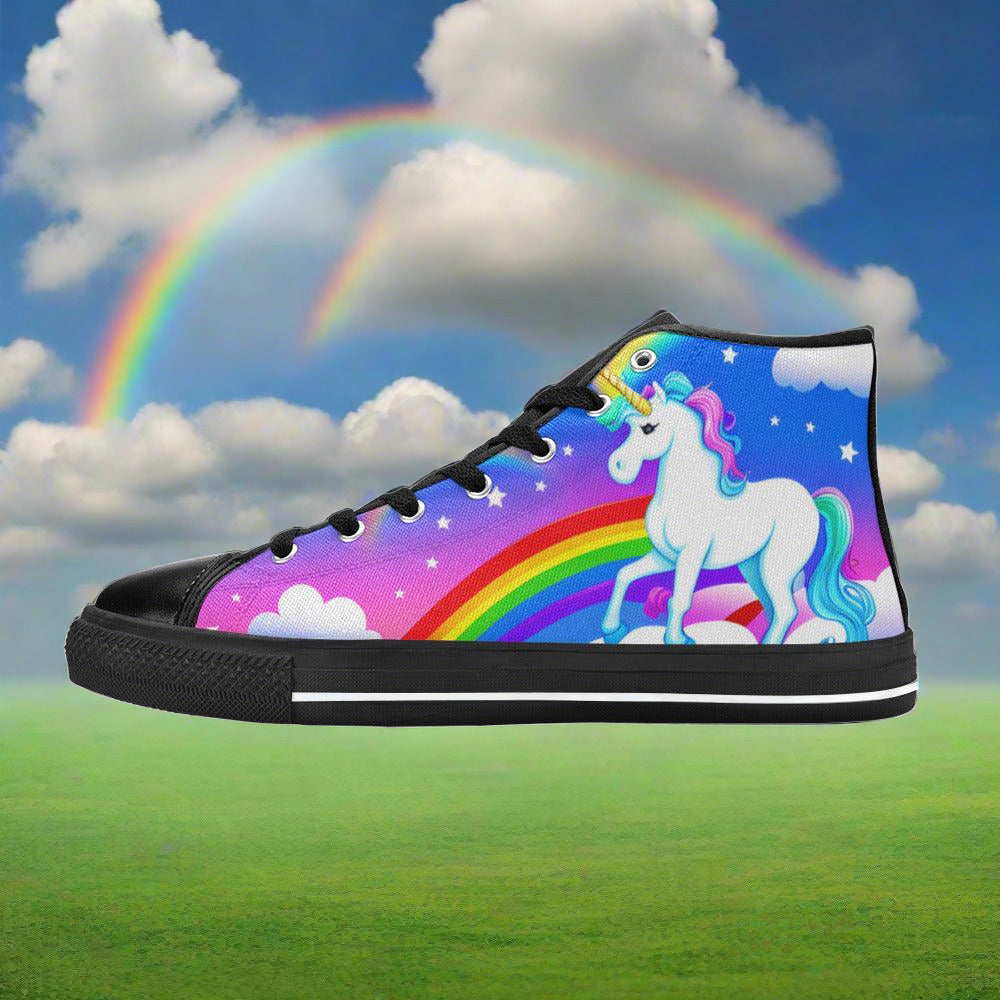 Butterfly Rainbow Green Emerald Custom WOMEN Bold Art - Freaky Shoes | Custom Art Sneakers