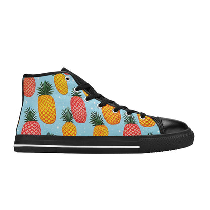 MEN'S Pineapples Please 2 Men’S High Top Canvas Cottagecore Custom Sneakers