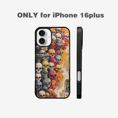 iPhone 16 Plus Case — Skulls Marbleskulls Pattern, Original Design Phone Case