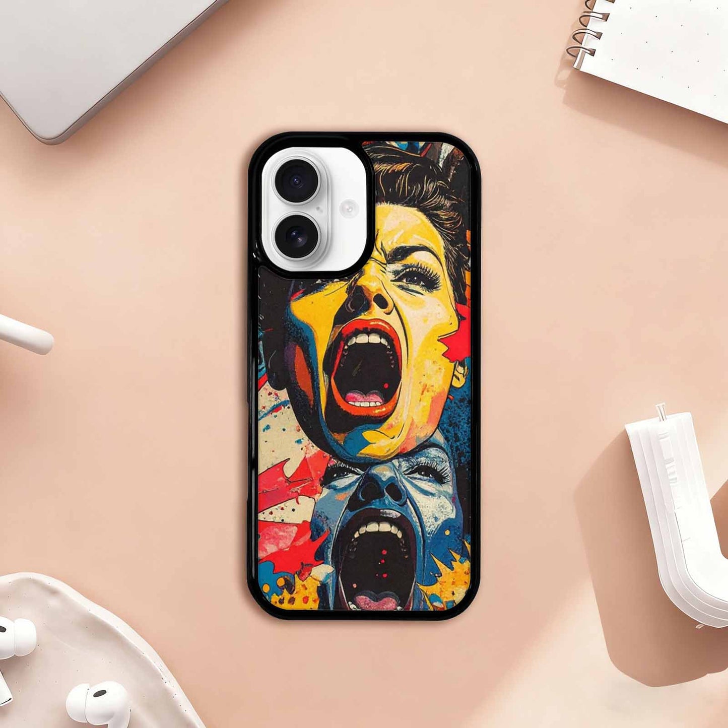 iPhone 17 Case — Comic Book Scream Comic Original Art, Custom Phone Case