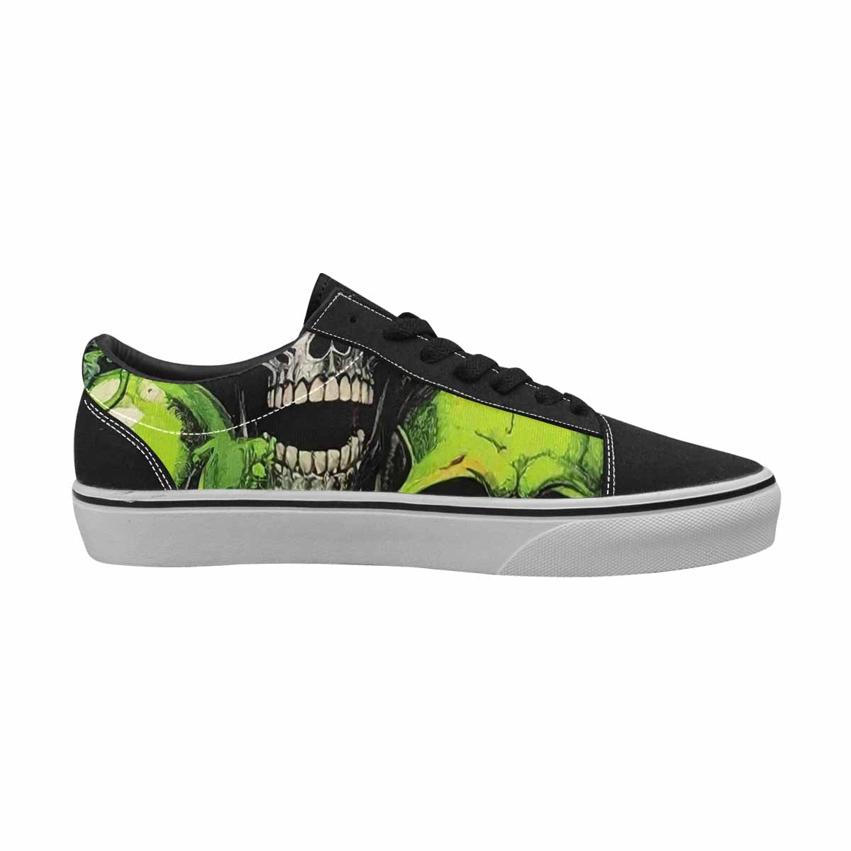 WOMEN'S Rainbow From Skull S Lace-Up Canvas Vivid Custom Sneakers