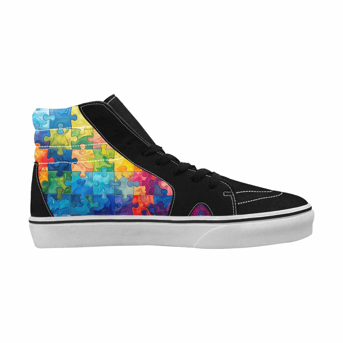 MEN'S Autism Puzzle Pieces High Top Canvas Dreamlike Shoes
