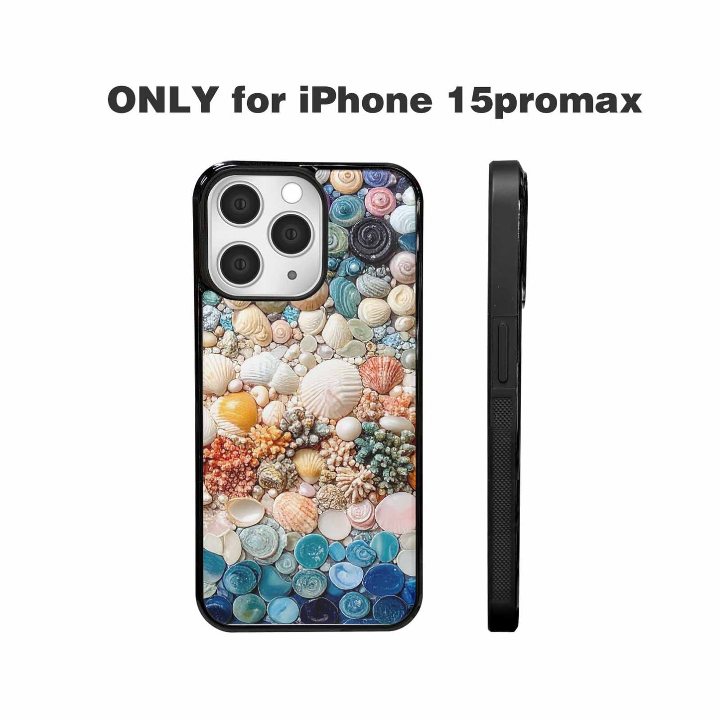 iPhone 15 Pro Max Case — Seashell Collage Seashell Collage Pattern Hundreds, Original Design Phone Case