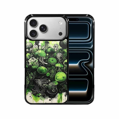 iPhone 17 Pro Max Case — Sea Creature Burst Black Original Art, Custom Designed Case Cover