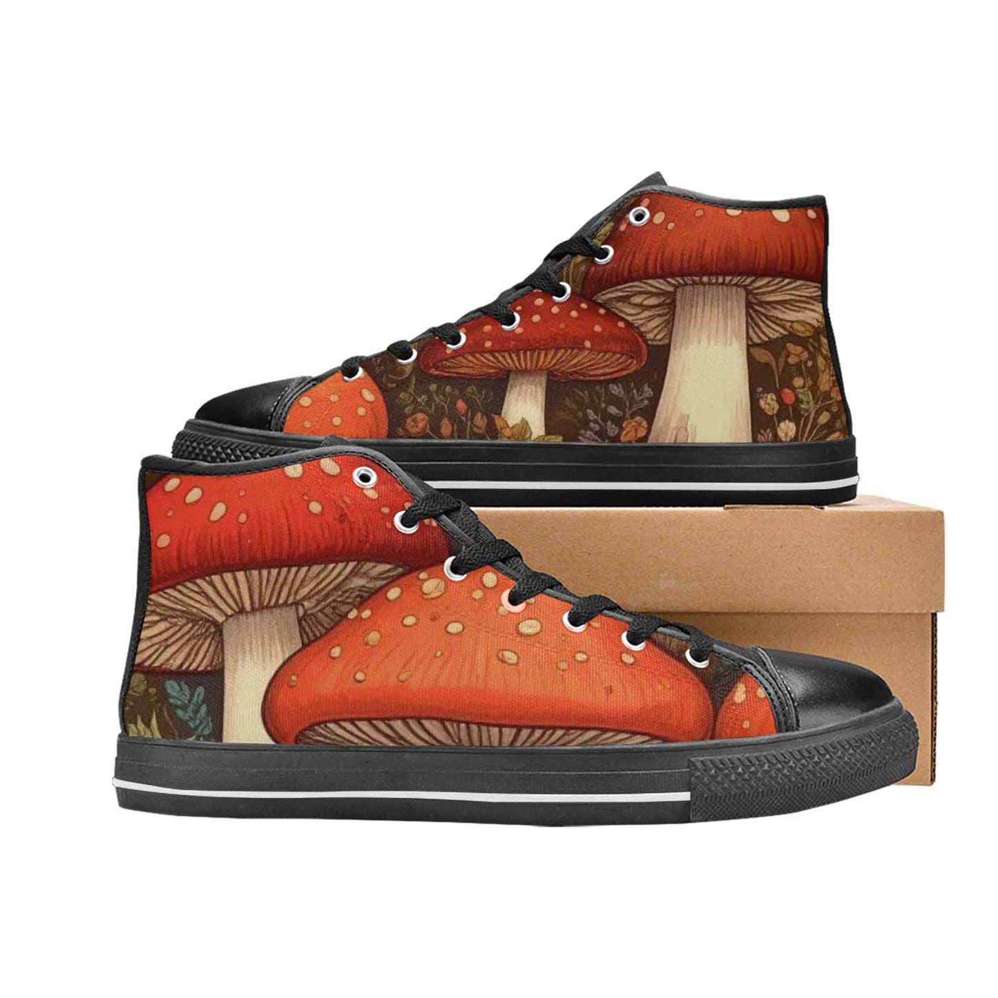 MEN'S Mushroom High Top Canvas Y2K Custom Shoes