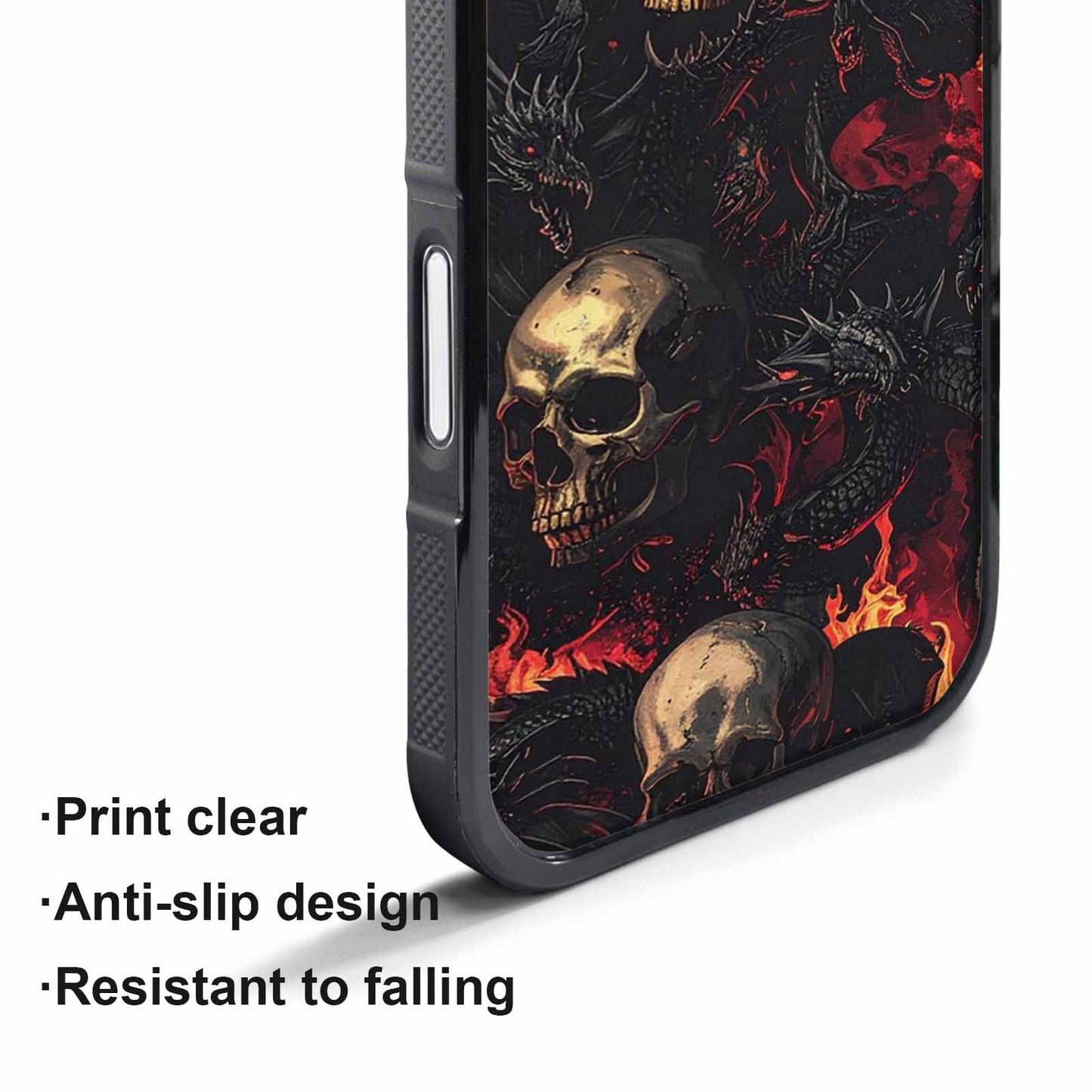 iPhone 17 Pro Case — Skull Dark Art Gothic Print Gothic, Custom Made Phone Cover