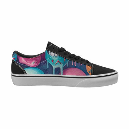 WOMEN'S Sugar Skulls Melting Sugar Lace-Up Canvas Melting Art Sneakers