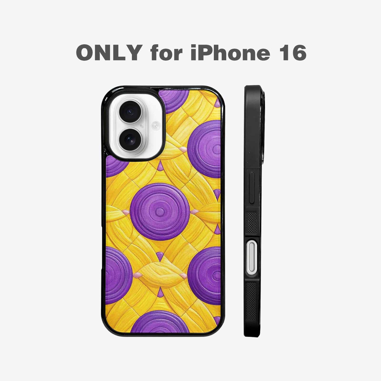 iPhone 16 Case — Intersex Flag Color Theme Small Rainbow, Personalized Phone Case