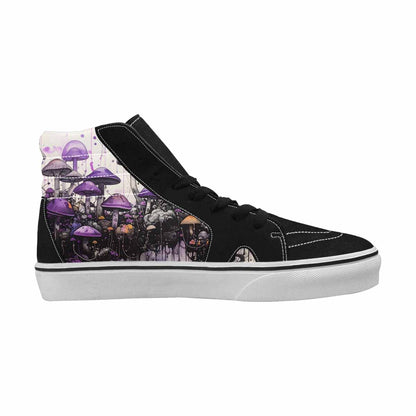 MEN'S Rainbow Drip Mushrooms High Top Canvas Wallpaper Art Sneakers