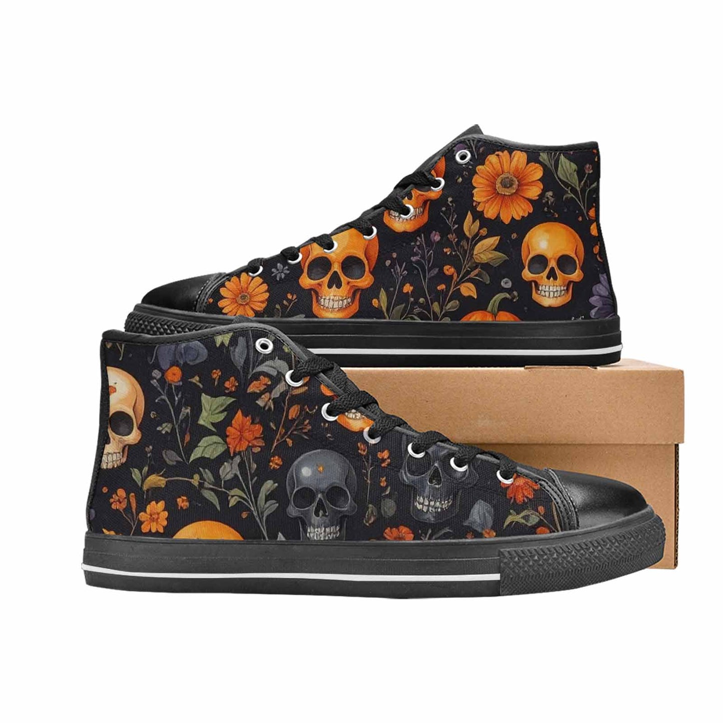 WOMEN'S Skulls - Halloween High Top Canvas Y2K Sneakers