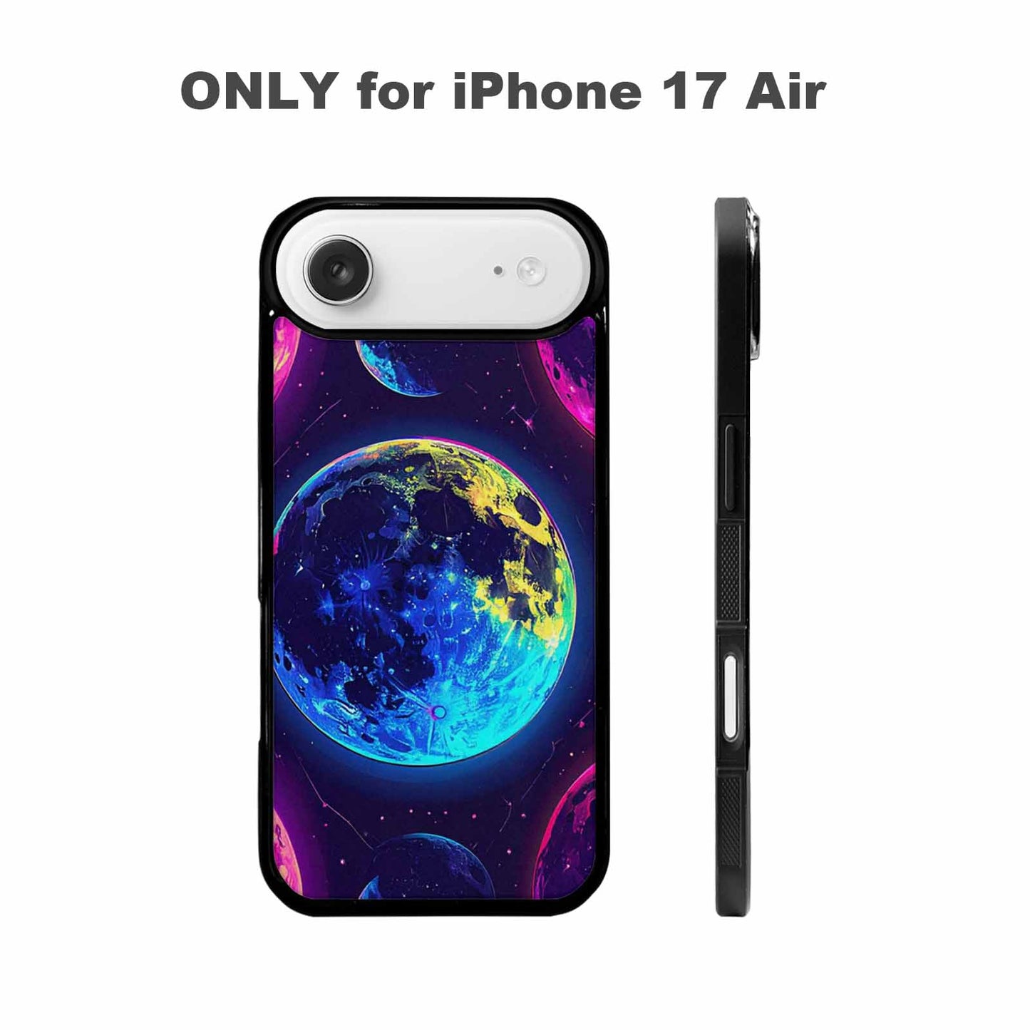 iPhone 17 Air Case — Neon Winter Moon Seamless Cartoon Cute, Unique Phone Case Design