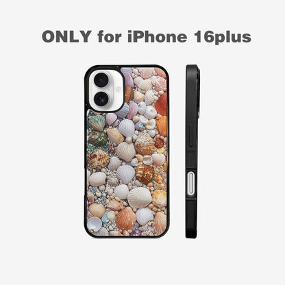 iPhone 16 Plus Case — Seashell Collage Seashell Collage Pattern Hundreds, Custom Print Case Cover