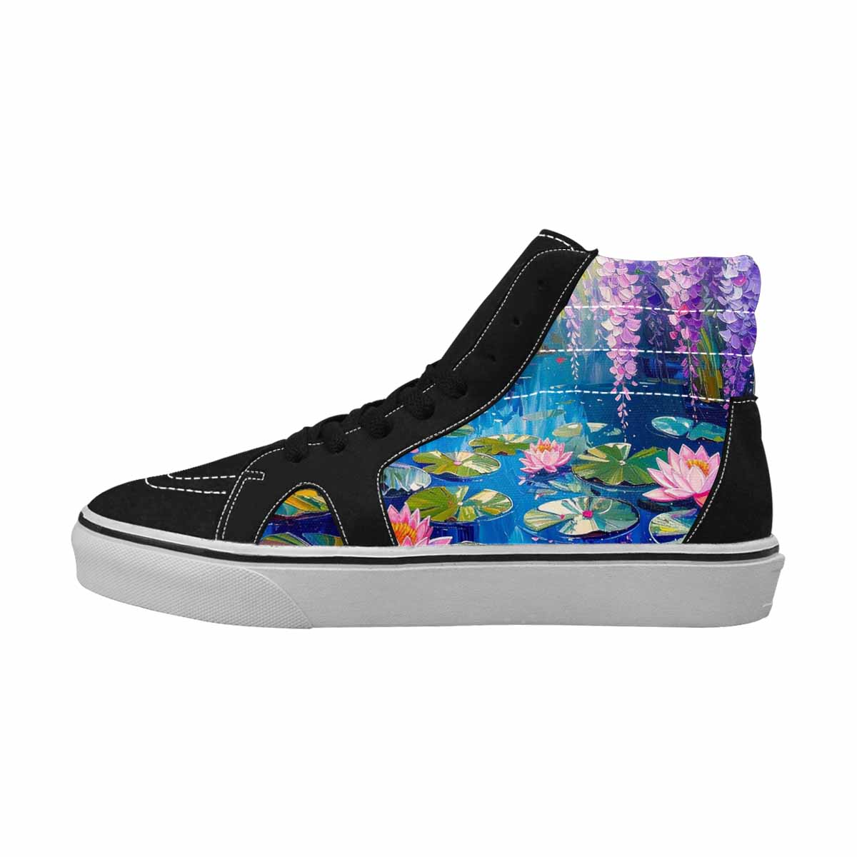 MEN'S Full Color Vibrant Monet High Top Canvas Aesthetic Custom Shoes