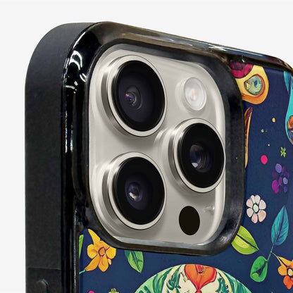 iPhone 15 Pro Max Case — Rainbow Sugar Skull Weave, Custom Designed Case Cover