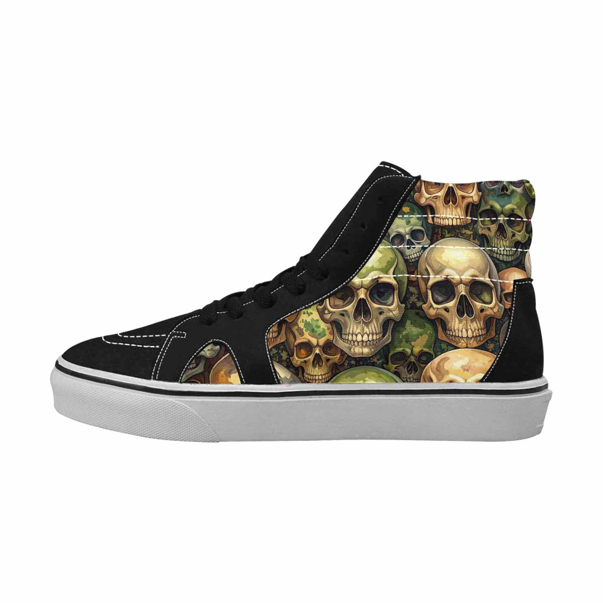 MEN'S Skulls × Camo Skulls High Top Canvas Wallpaper Art Sneakers