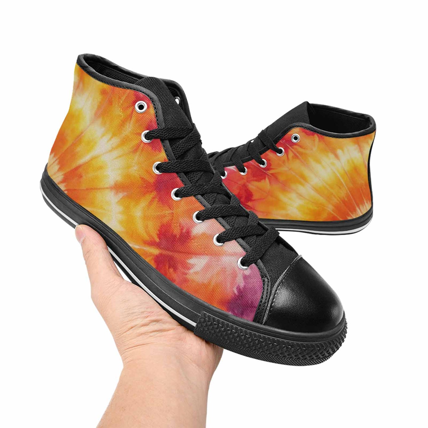 MEN'S Ombre Tie Dye Warm High Top Canvas Surreal Custom Shoes