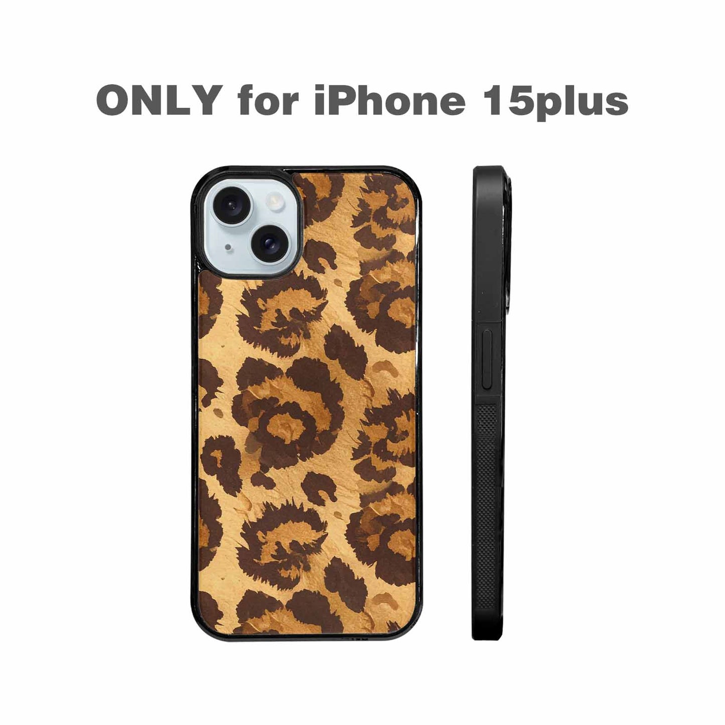 iPhone 15 Plus Case — Classic Leopard Print Warm Golden Tan, Unique Phone Case Design