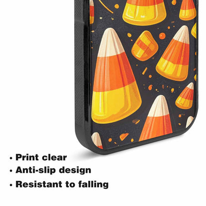 iPhone 15 Plus Case — Halloween Candy Corn, Custom Art Phone Cover