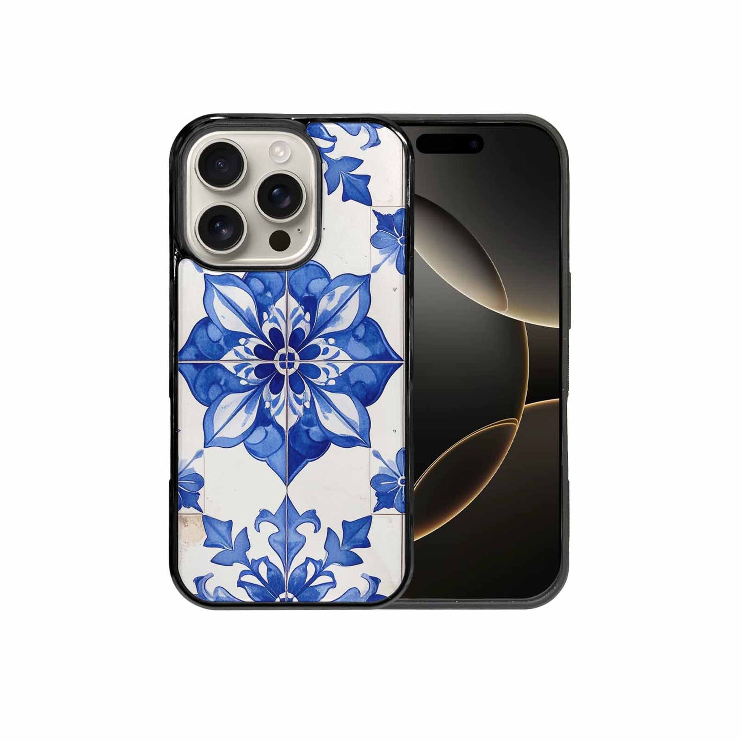 iPhone 16 Pro Case — Mexican Talavera Tile Pattern Floral Geometric, Custom Printed Phone Case