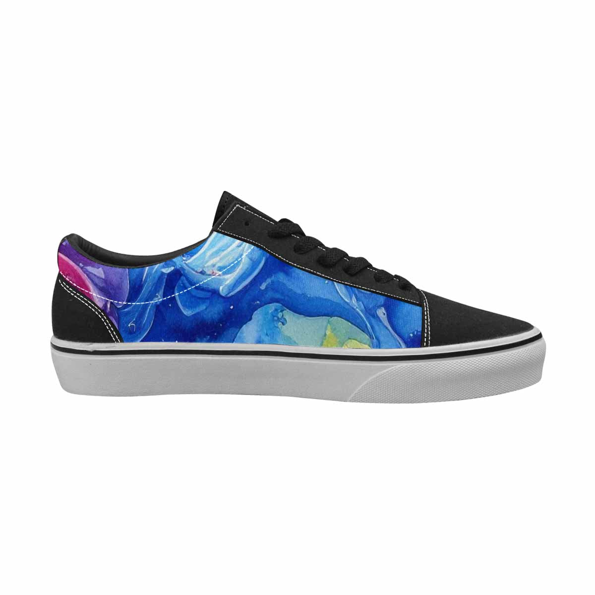 WOMEN'S Melting Icecream Collage Canvas Lace-Up Cottagecore Custom Sneakers