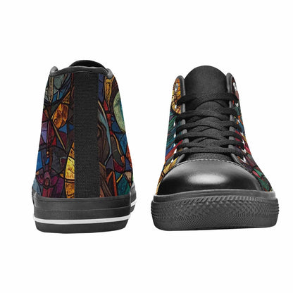 MEN'S Jesus Face Small High Top Canvas Aesthetic Custom Shoes