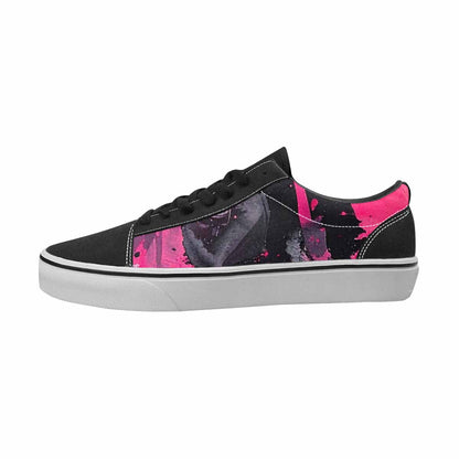 WOMEN'S Zebra Black & Pink Ink Canvas Original Design Neon Fantasy Limited Edition Sneakers