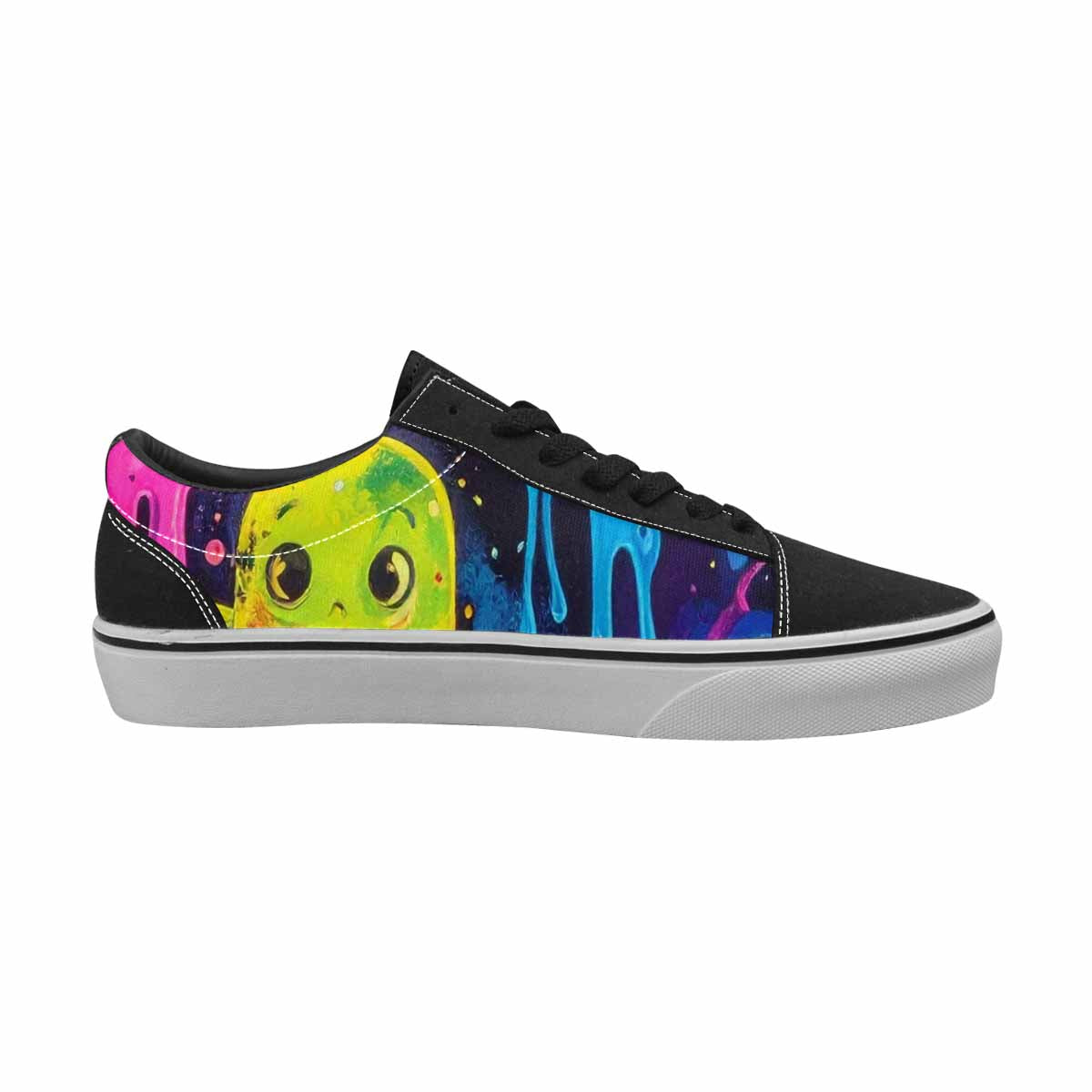 WOMEN'S Ice Cream Monsters  Lace-Up Canvas Vibrant Chaos Sneakers