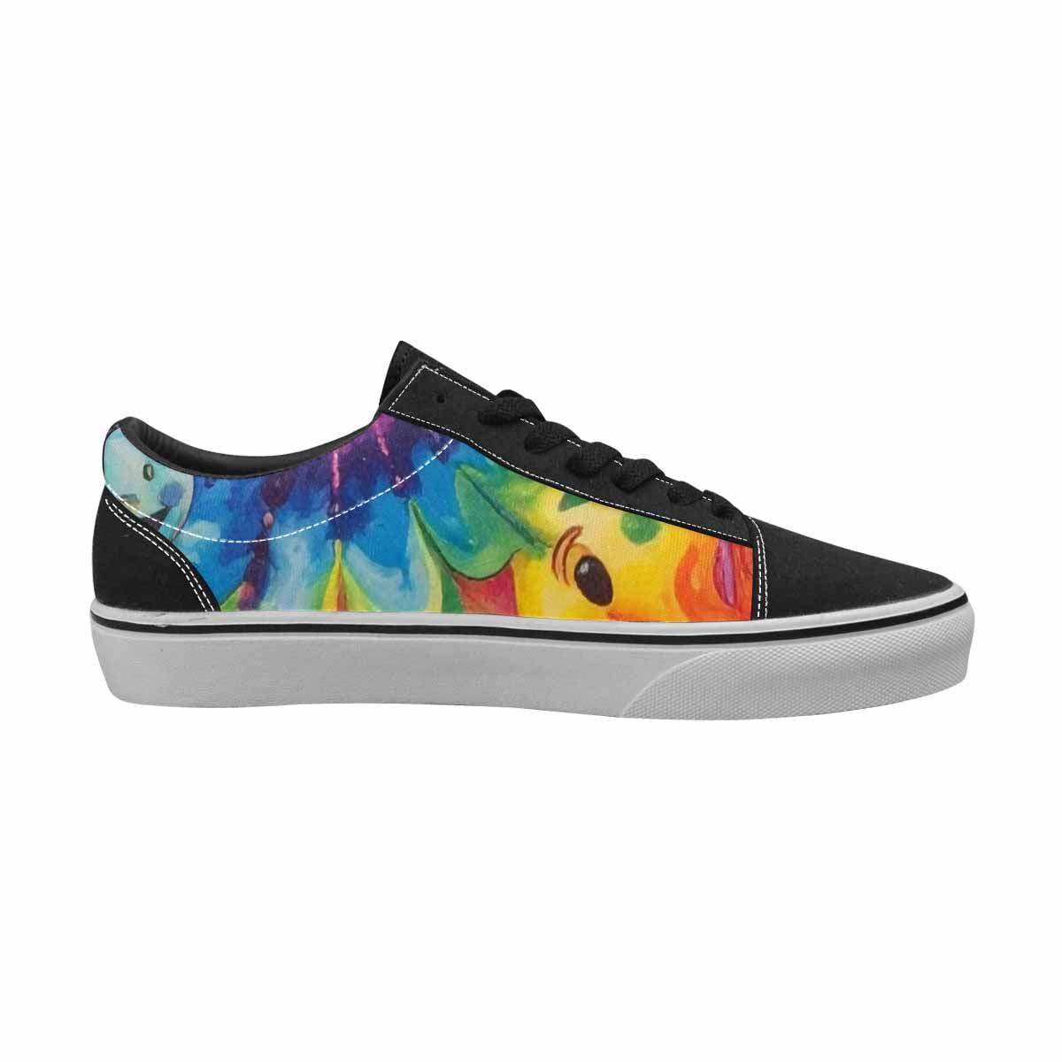 WOMEN'S Smiley Facessmiley Faces  Lace-Up Canvas Surreal Custom Shoes
