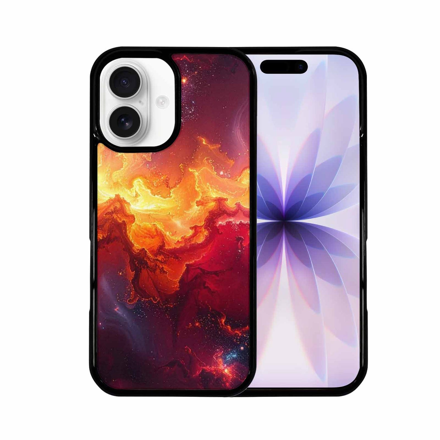 iPhone 17 Case — Galaxy Art Red Orange Galaxy Space, Unique Phone Case Design