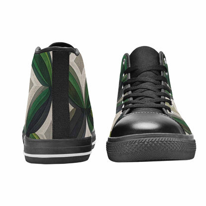 MEN'S Aromantic Flag Color High Top Canvas Surreal Custom Shoes
