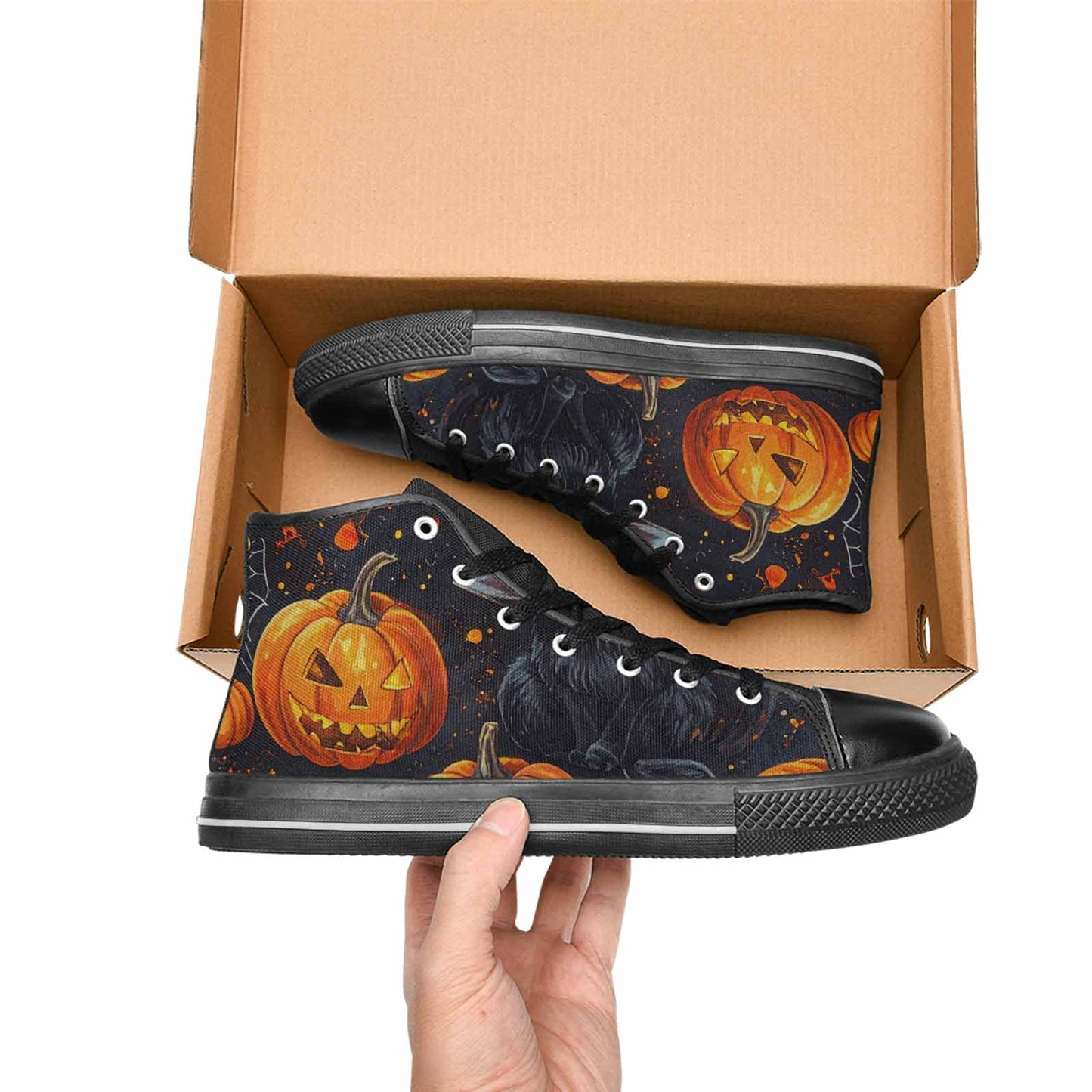 MEN'S Halloween High Top Canvas Dark Academia Sneakers