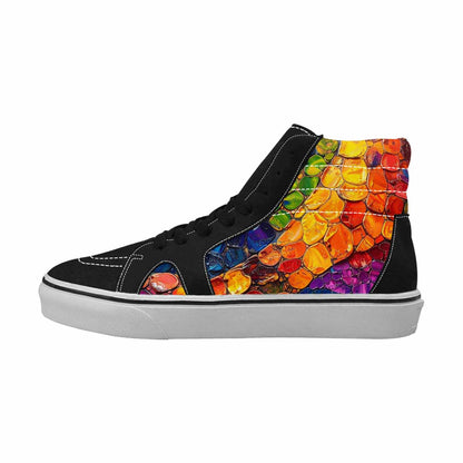 MEN'S Reptile Scale High Top Canvas Wallpaper Art Sneakers