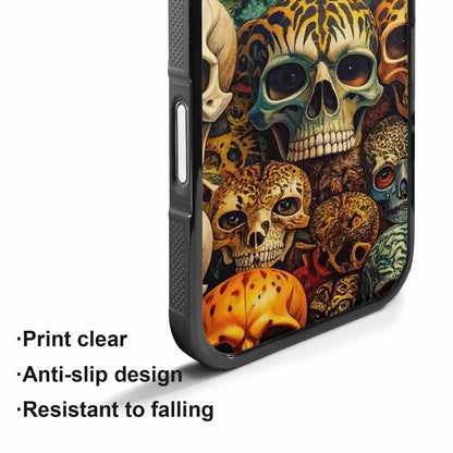 iPhone 17 Case — Skulls Animal Print Gothic Skulls, Unique Phone Case Design